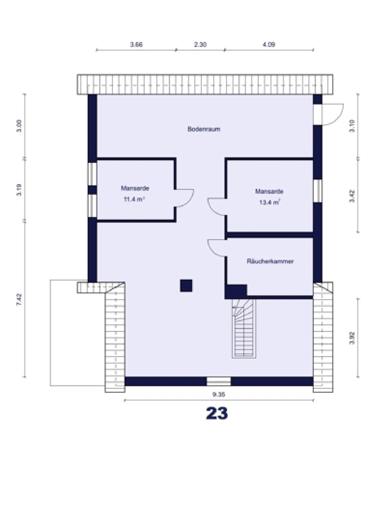 Grundriss Wohnhaus DG