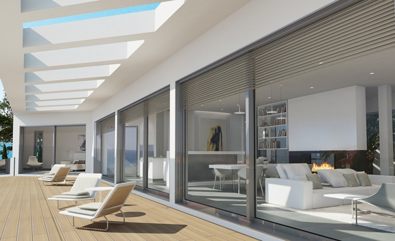 Minimalistische Neubau Villa mit Meerblick Minimalistische Neubau Villa mit Meerblick