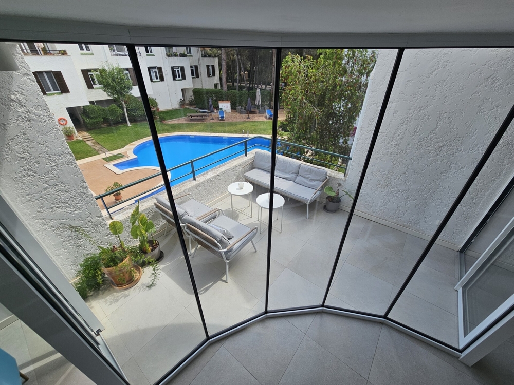 view from stairs