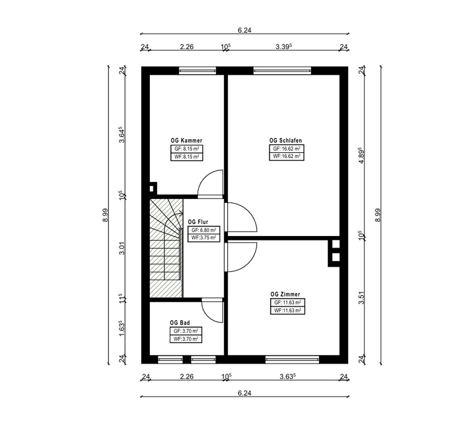 Grundriss 1. Etage