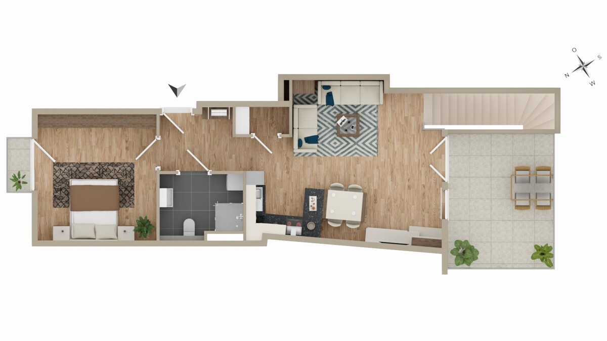Grundriss Wohnung 1 1.OG