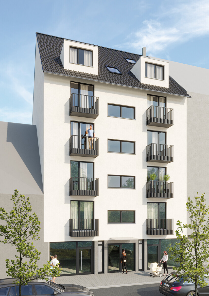 Straßenansicht Neubau Rheinstraße