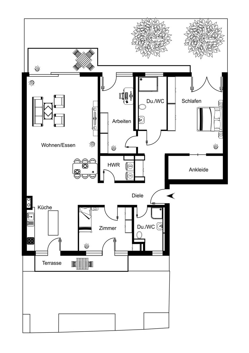 Grundriss Wohnung 2