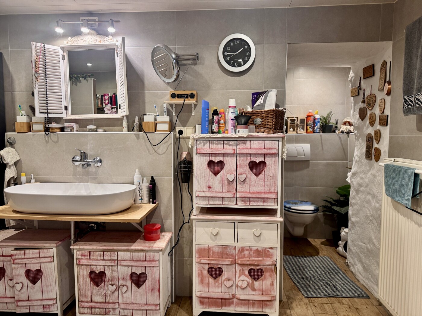 Badezimmmer mit Dusche und WC