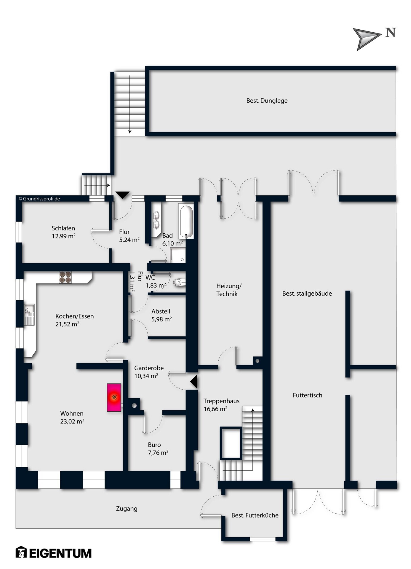 Grundriss EG (aus der Baugenehmigung)