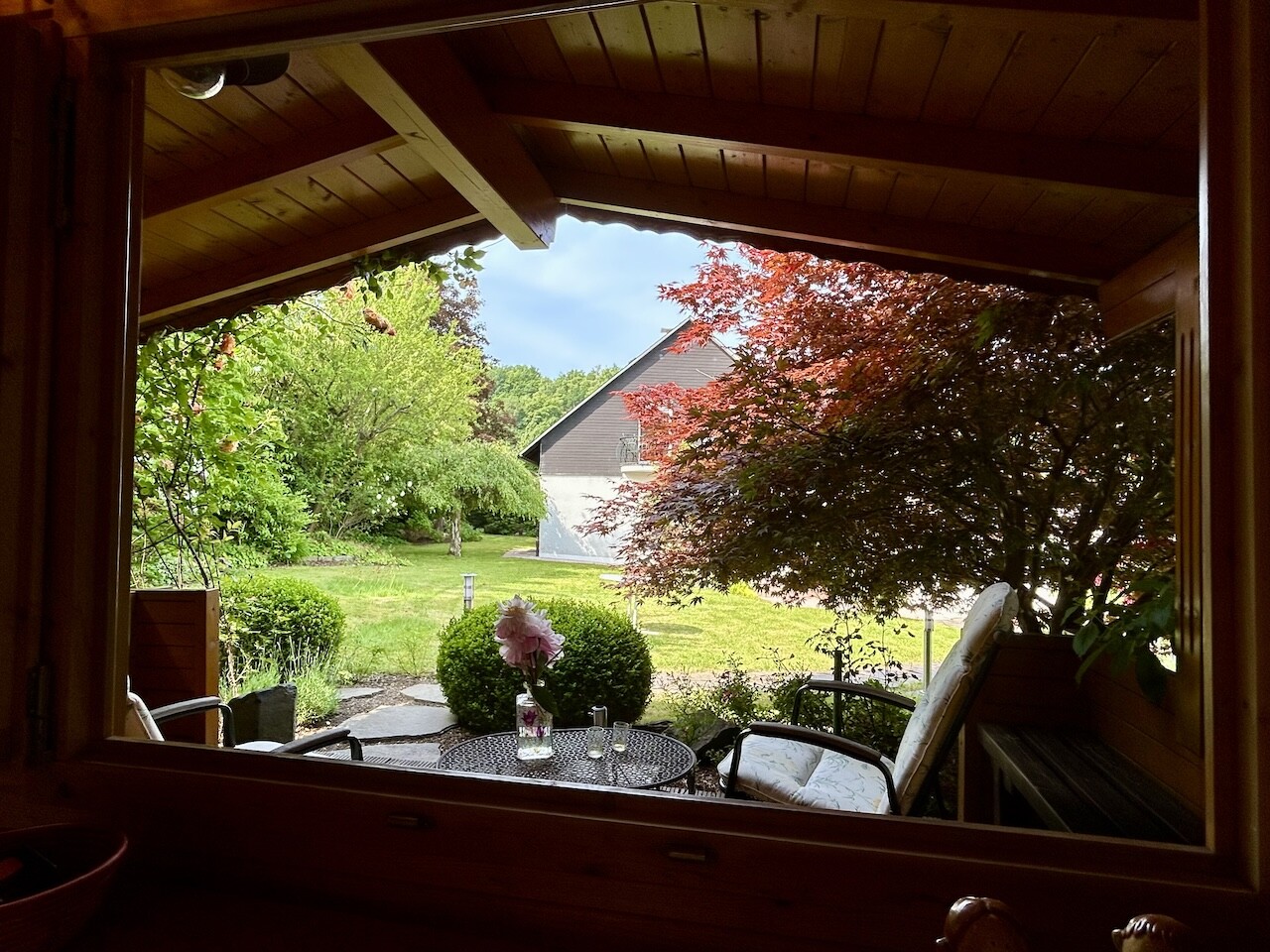 Sicht aus Gartenhaus