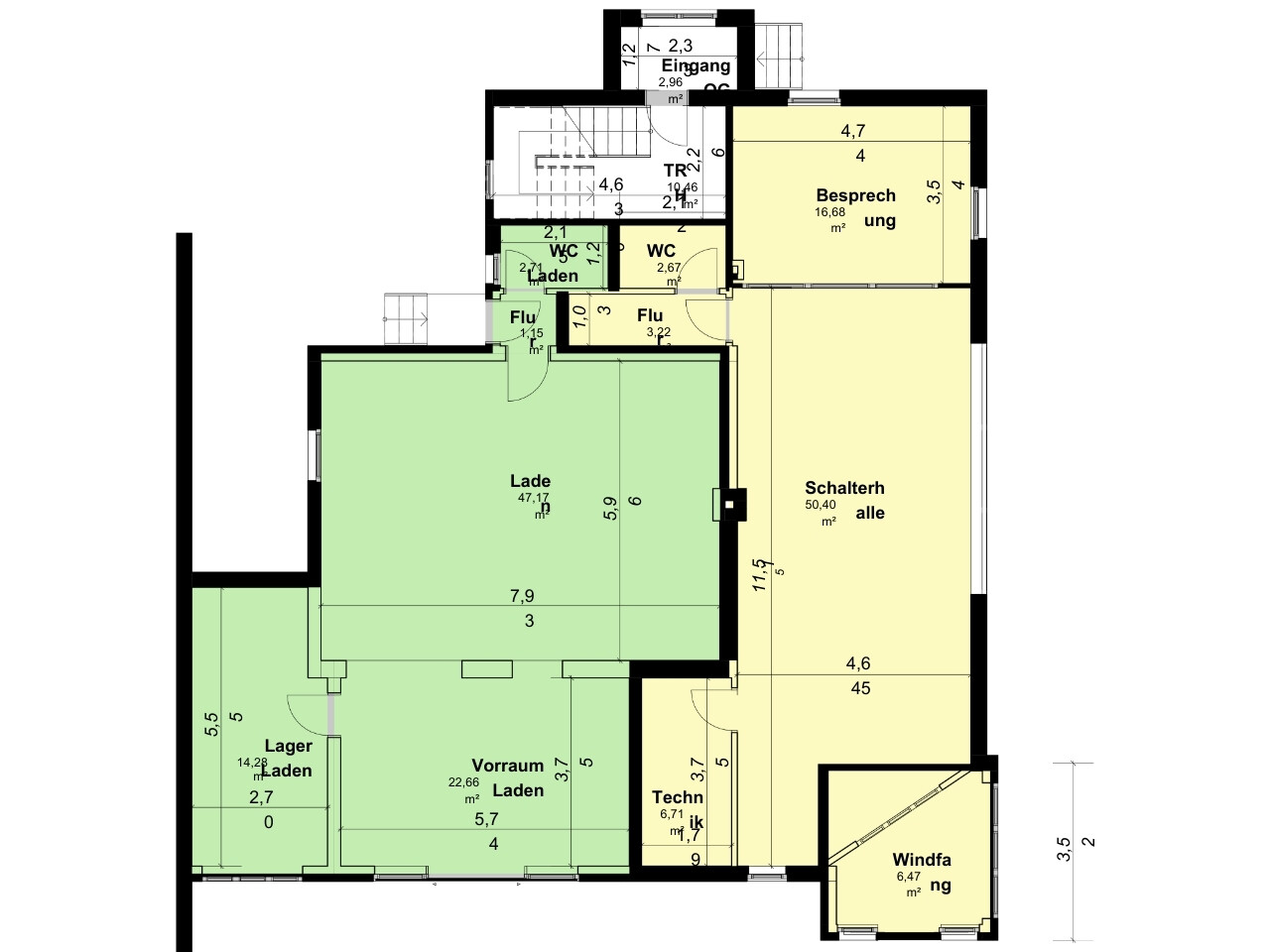 Grundriss Gewerbefläche