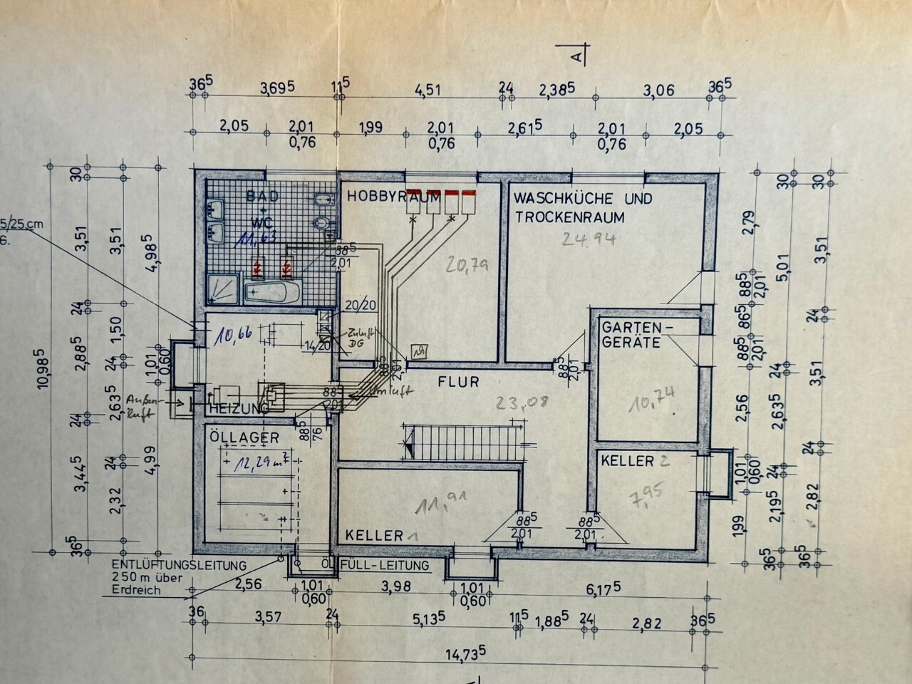 Grundriss Keller