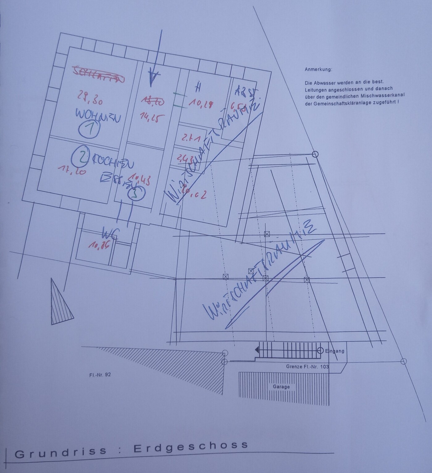 Erdgeschoss Barockteil Grundriss