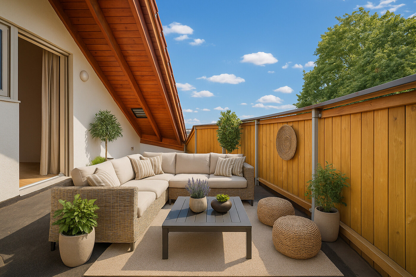 Idee für die Dachterrasse. Hier kann man entspannen & das Leben genießen