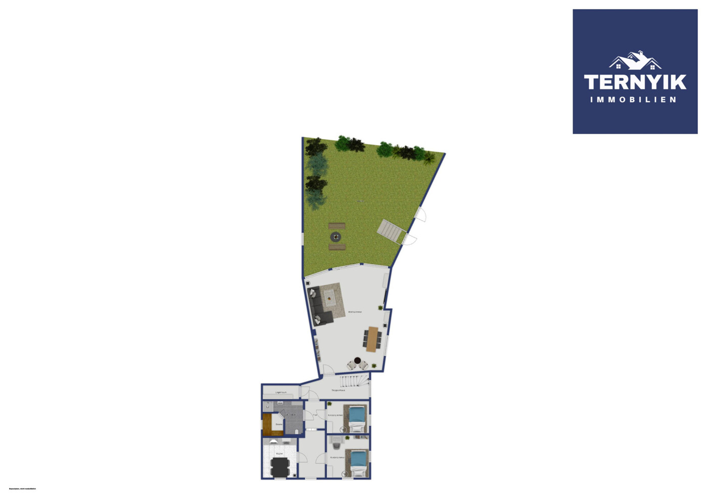 Exposéplan (nicht maßstäblich) Obergeschoss