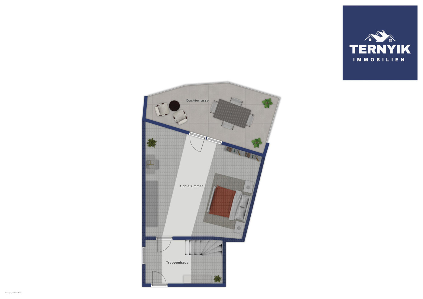 Exposéplan (nicht maßstäblich) Dachgeschoss