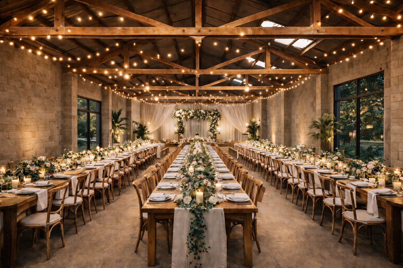 Hochzeitslocation in der Halle - digitale Visualisierung