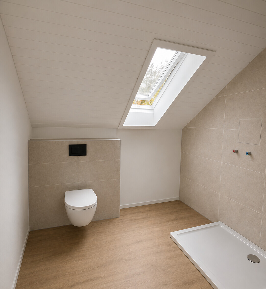 Bad homestaged, da in Renovierung