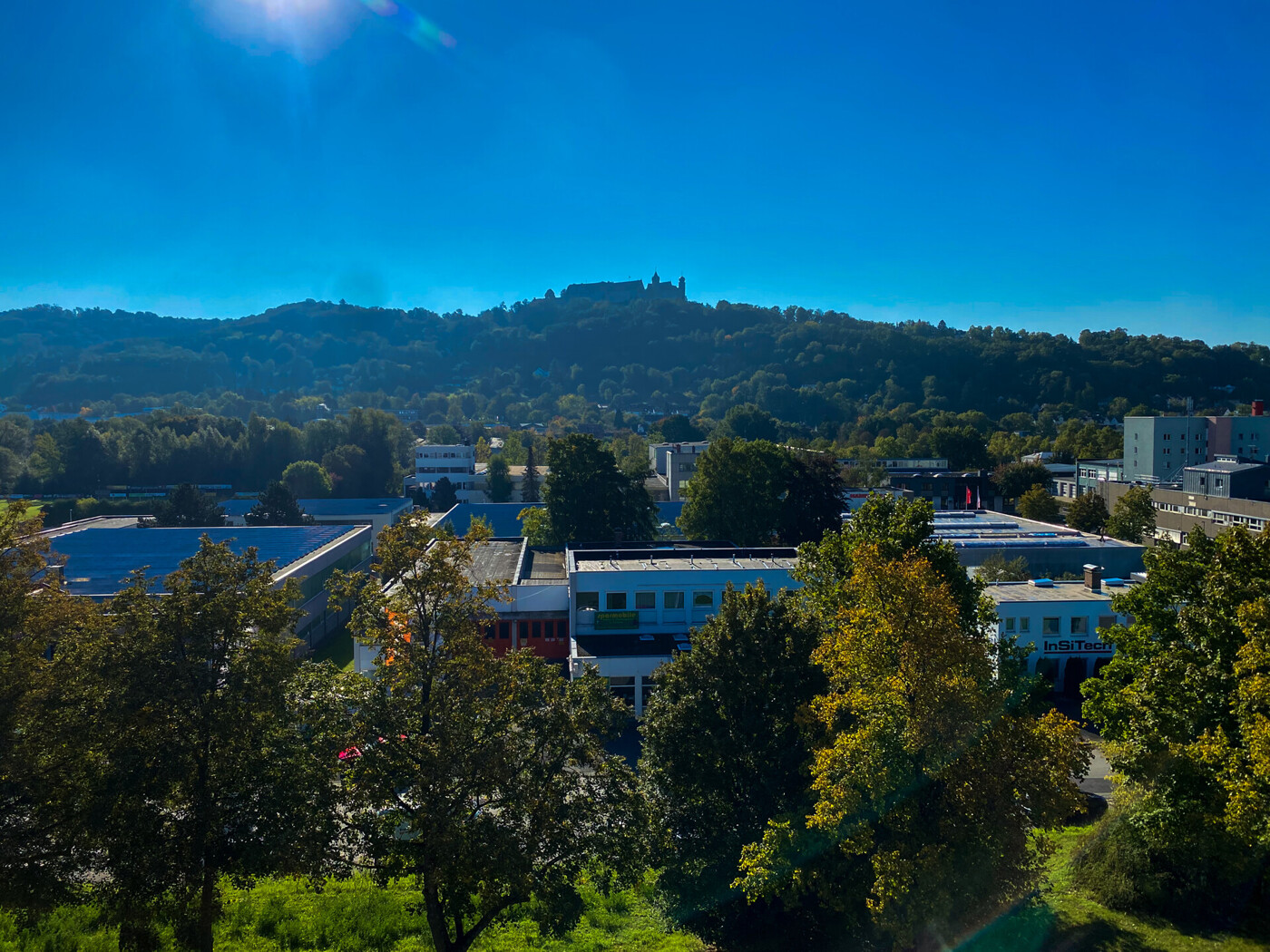 Traumhafter Blick auf die Veste Coburg vom Wohnzimmer aus