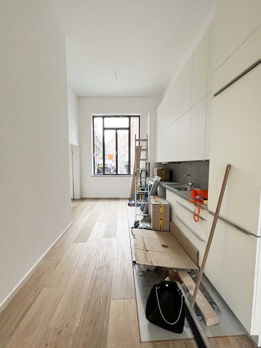Blick in die Küche während der Bauphase