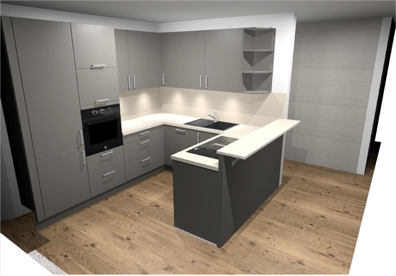 Einbauküchenansicht