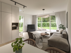 Wohnzimmer KI generiert