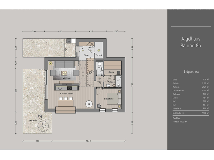 topspeed-immobilien-8a 8b EG -Steiermark-Pichl-MONTE_LAGO_–_Premium-Alpenchalets_als_Kapitalanlage_|_Typ_Jagdhaus_8a
