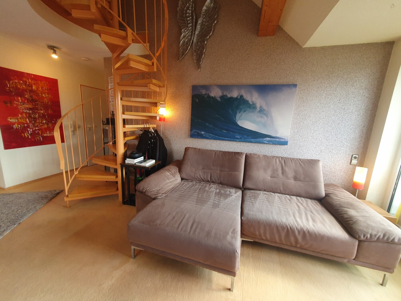 Wohnbereich mit Galerietreppe