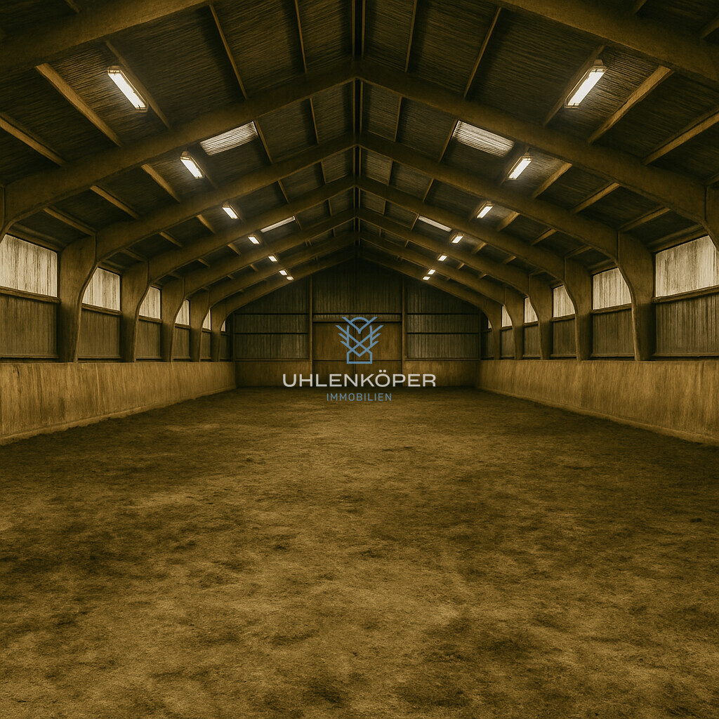 Innenansicht einer Reitarena