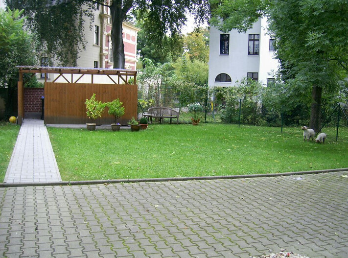 begrünter Innenhof