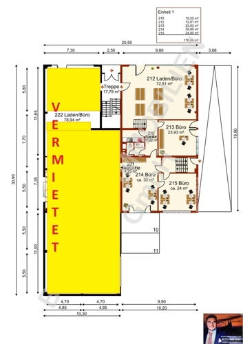 Bremer-Str_Lalo-RE-EG_ET1_Empore-Vermerk-225 Vermietet-Verfügb.Fläche