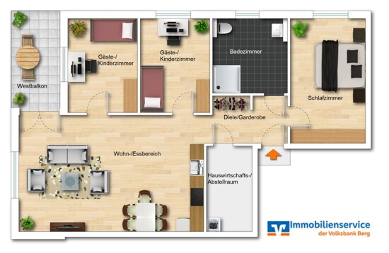 Grundriss Wohnung 1
