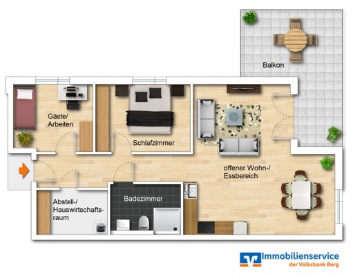 Grundriss Wohnung Nr. 8