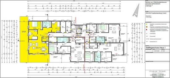 Lage der Wohnung im Staffelgeschoss