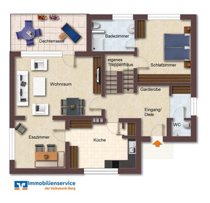 Grundriss der Wohnung