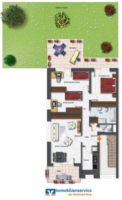 Grundriss der Wohnung