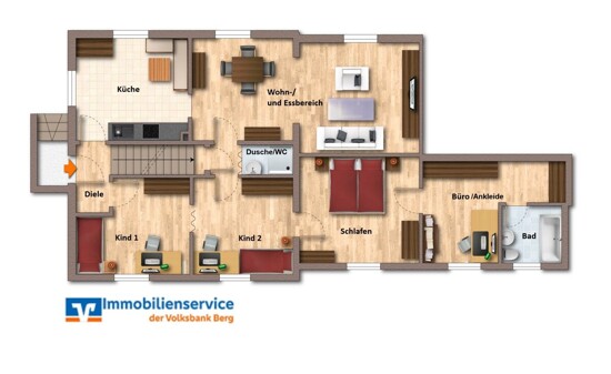 Grundriss der Wohnung