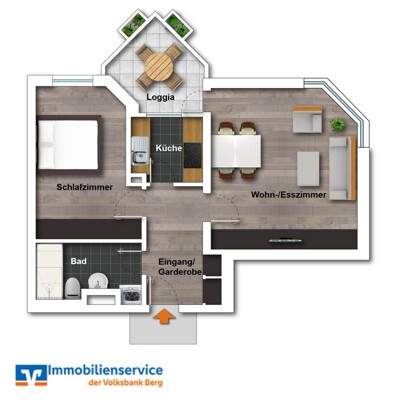 Grundriss der Wohnung