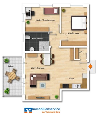 Grundriss der Wohnung