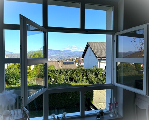Panoramablick aus dem Fenster