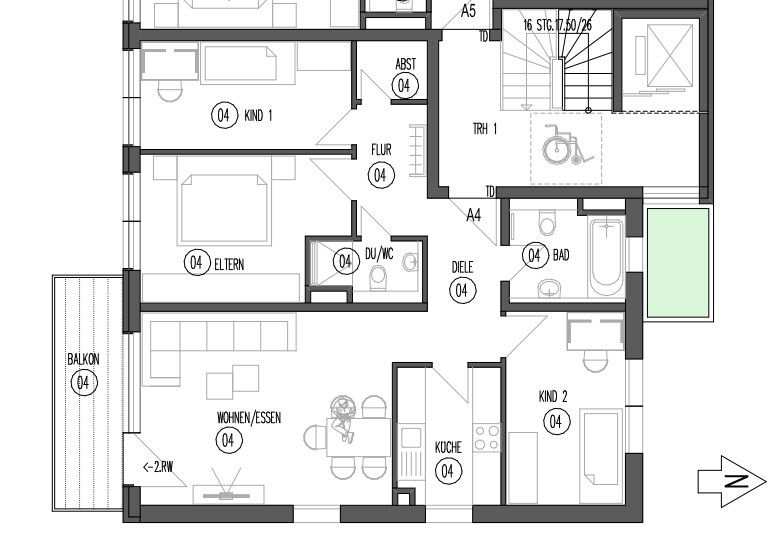 Charmante 4-Zimmer Wohnung mit Tiefgaragenstellplatz +Erstbezug+