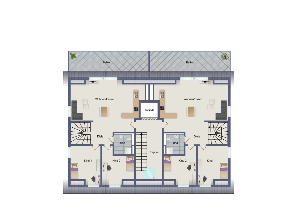 Wohnung Nr. 2, rechte seite