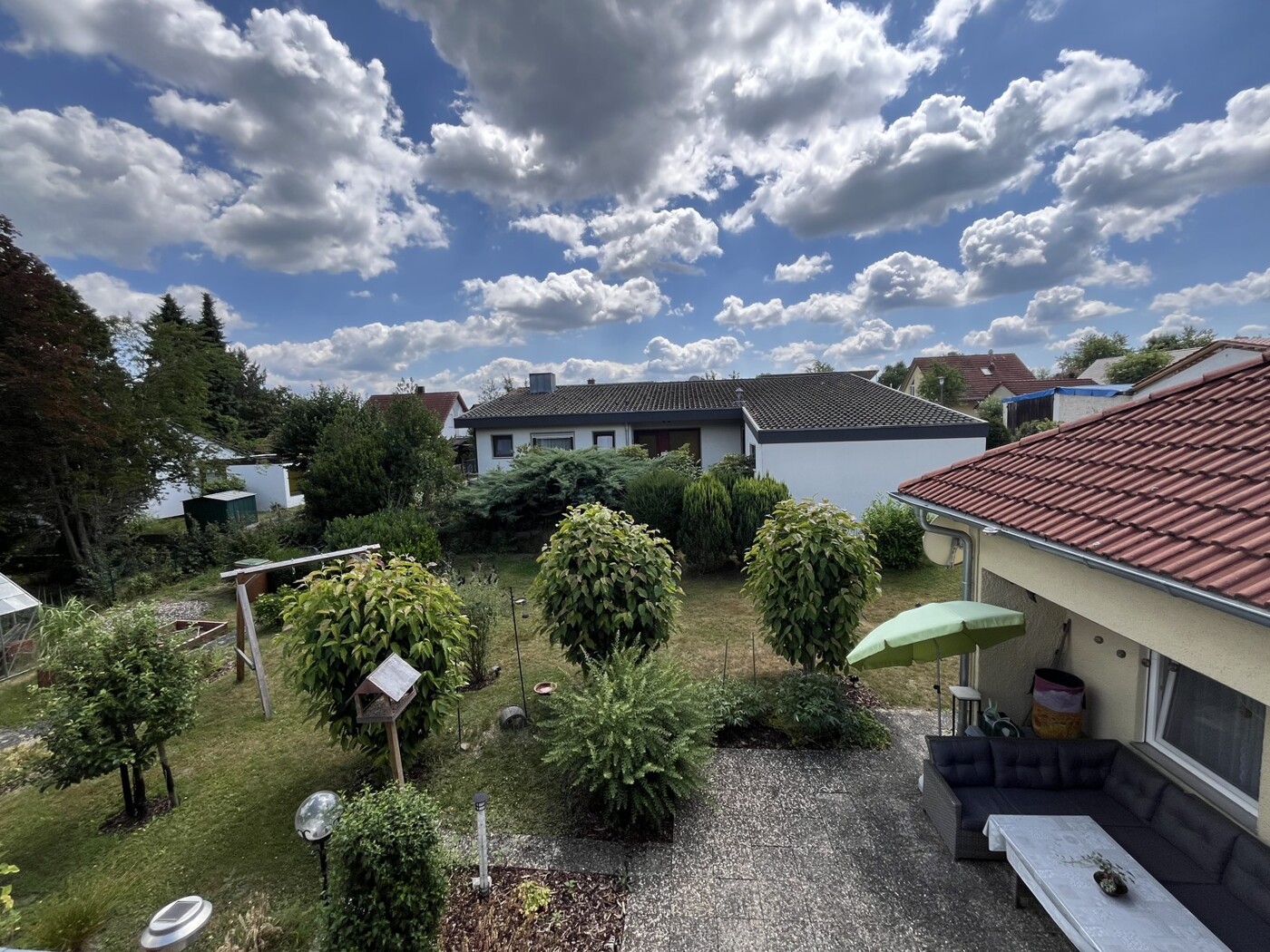 Ausblick DG über den Garten