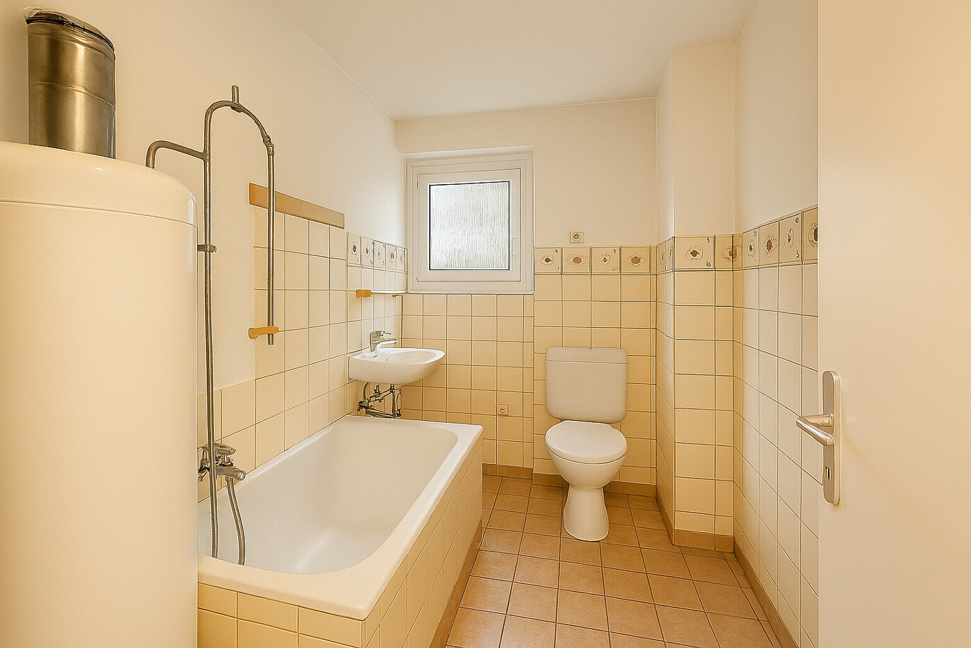 Badezimmer Wohnbeispiel (KI-generierte Einrichtung)