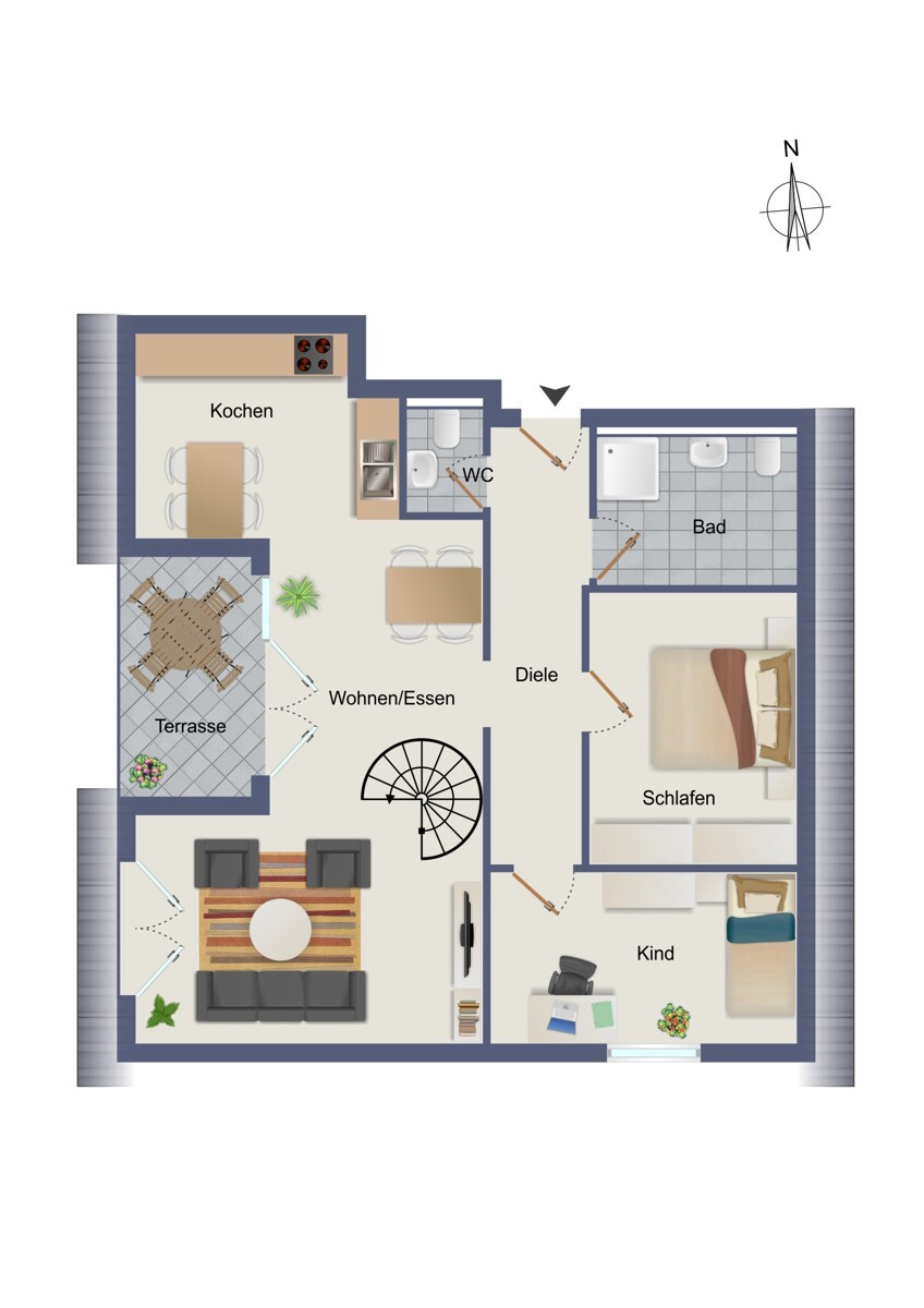 Haus A Studiowohnung 6 im DG