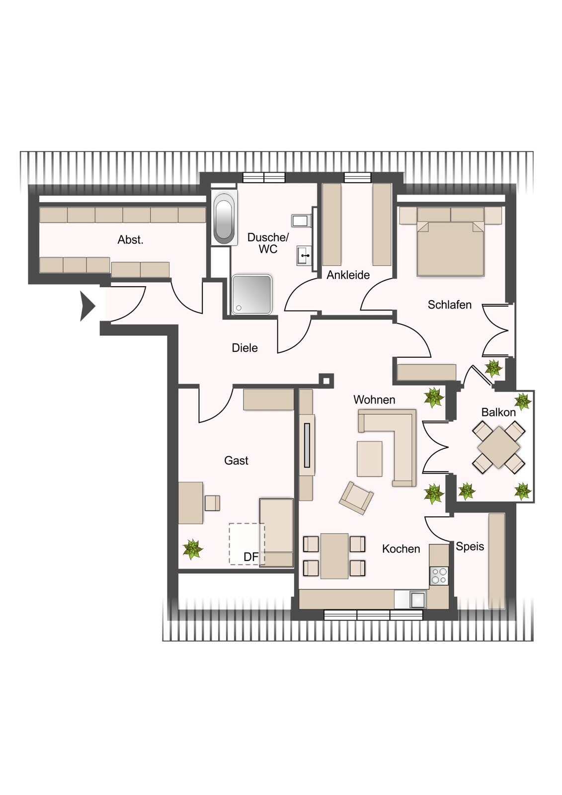 Grundriss Wohnung