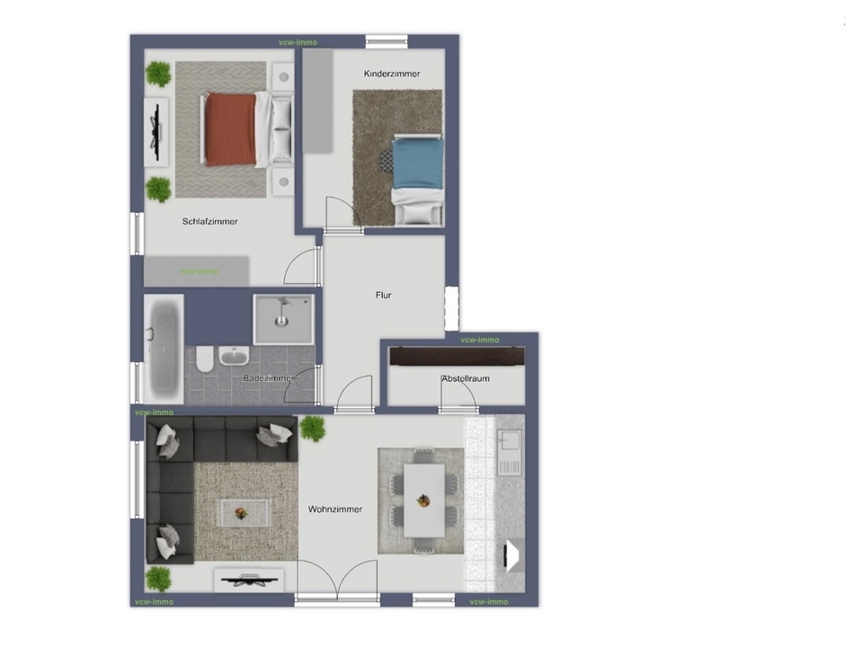 Moderne Terrassenwohnung mit Einbauküche - Foto 4