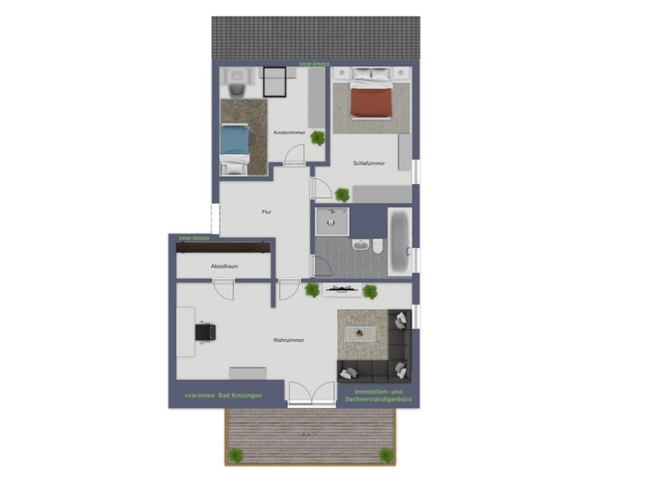 Neubauwohnung mit Einbauküche und Wohnraum im Speicher - Foto 2