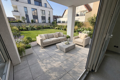 Wohnung 2 Einrichtungsbeispiel Terrasse + Garten