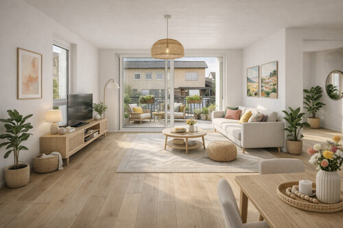 Wohnung 3 Wohnzimmer Einrichtungsbeispiel