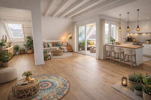 Wohnung 12 Einrichtungsbeispiel Wohnzimmer