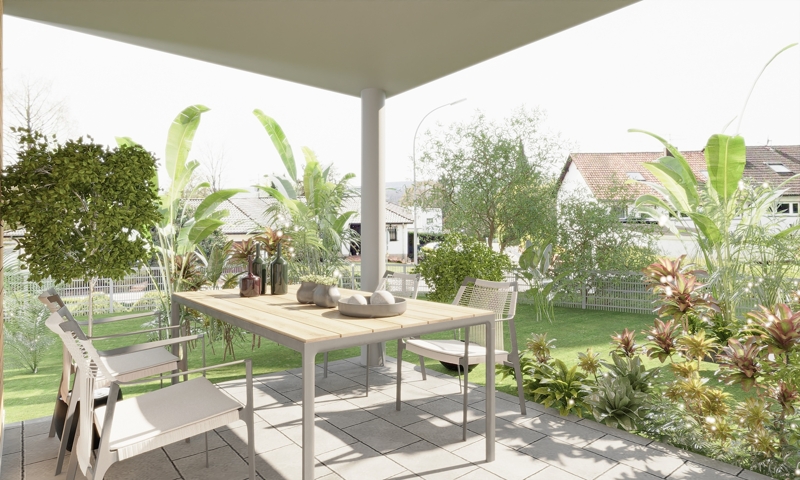 Stilvolles Wohnen mit Nachhaltigkeitskonzept - KfW-Effizienzhaus 40, 5-Zimmer mit Terrasse und Garten - provisionsfrei