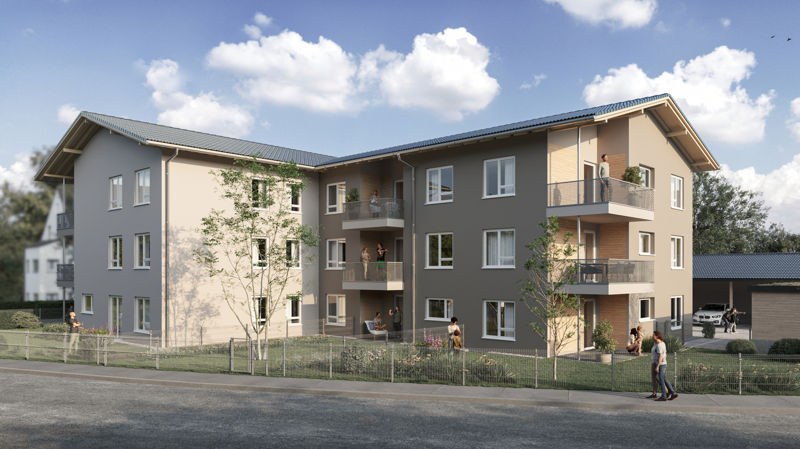 Stilvolles Wohnen mit Nachhaltigkeitskonzept - KfW-Effizienzhaus 40; 4-Zimmer mit Balkon - provisionsfrei