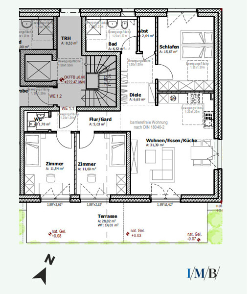 Grundriss WG 1